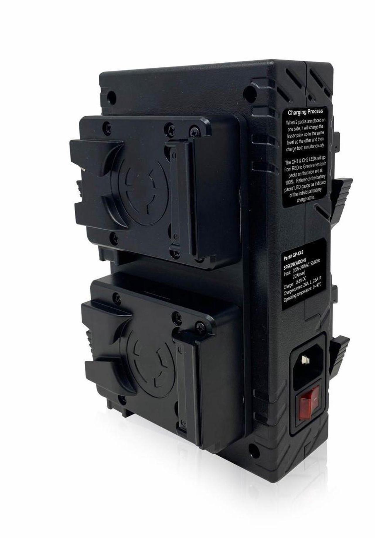 Alt view image 6 of 6 - Core SWX GP-X4S V-Mount Quad Charger for Micro Style Battery Pack