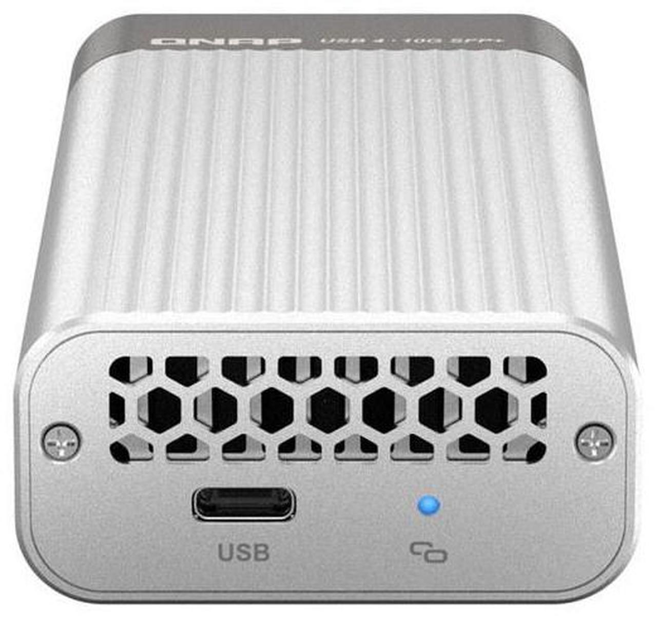 Alt view image 4 of 5 - QNAP QNA-UC10G1SF USB 4 Type-C to 10GbE SFP+ Network Adapter