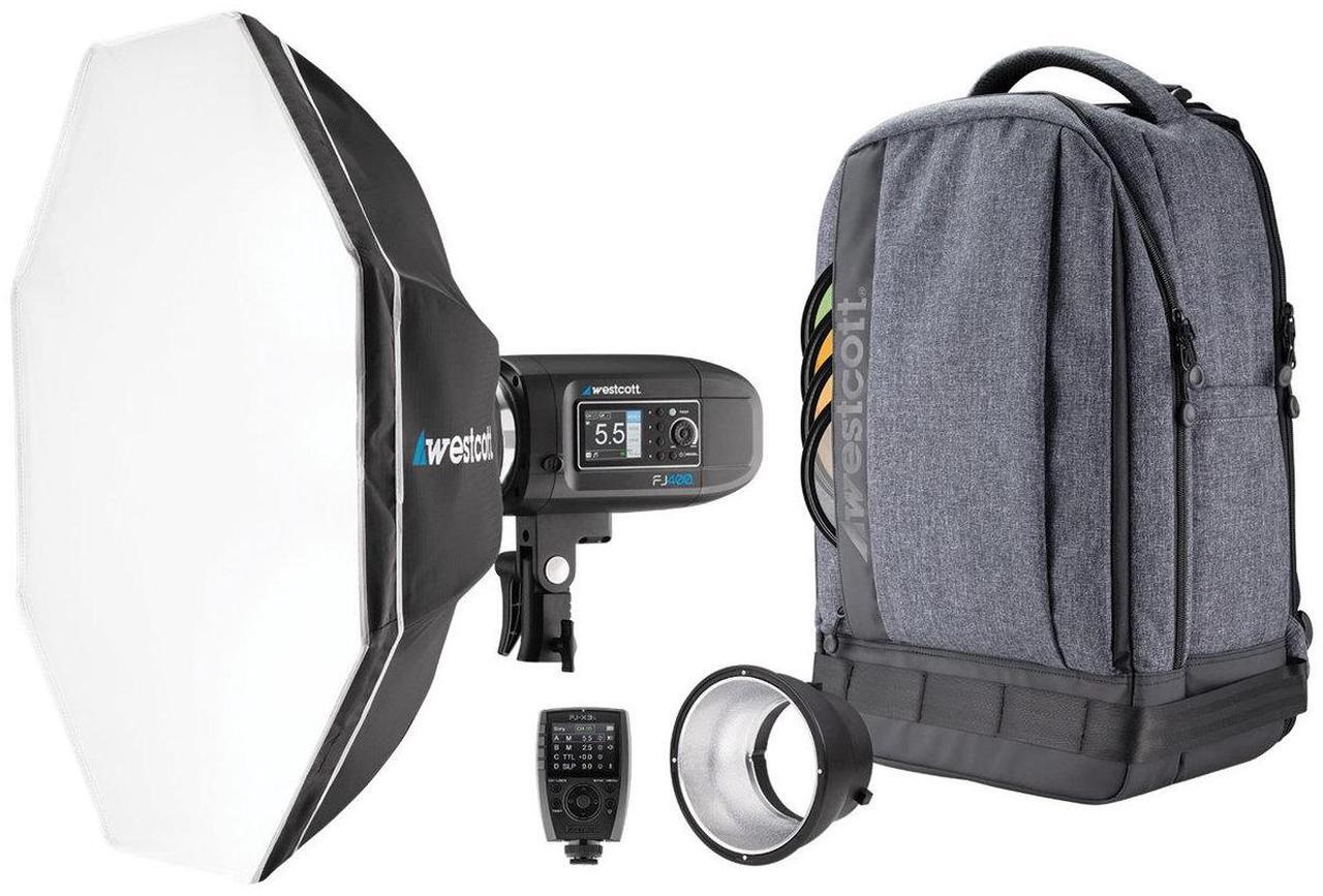 Alt view image 5 of 7 - Westcott FJ400 Strobe 1-Light Backpack Kit with FJ-X3 S Wireless Trigger for Sony Cameras