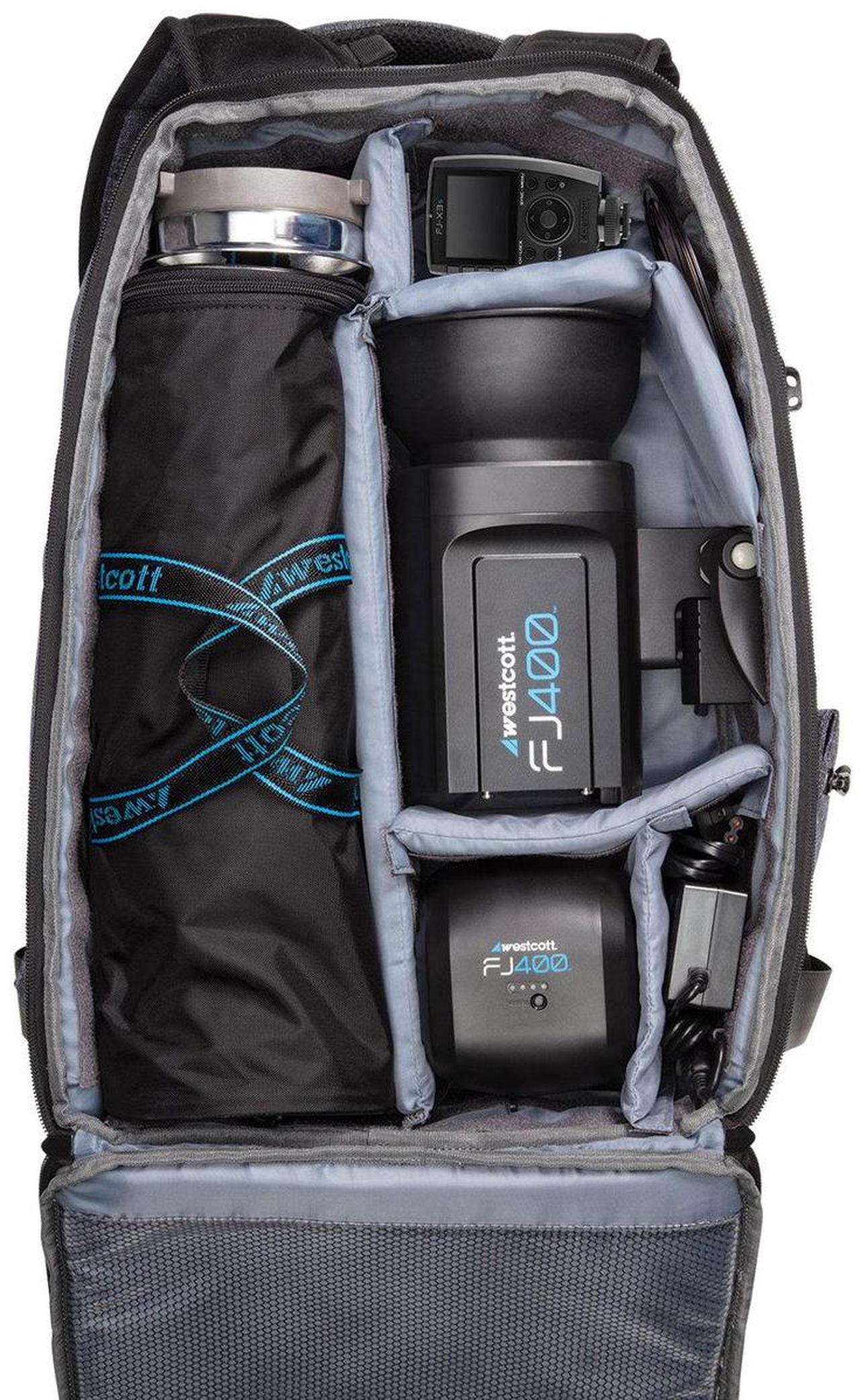 Alt view image 6 of 7 - Westcott FJ400 Strobe 1-Light Backpack Kit with FJ-X3 S Wireless Trigger for Sony Cameras