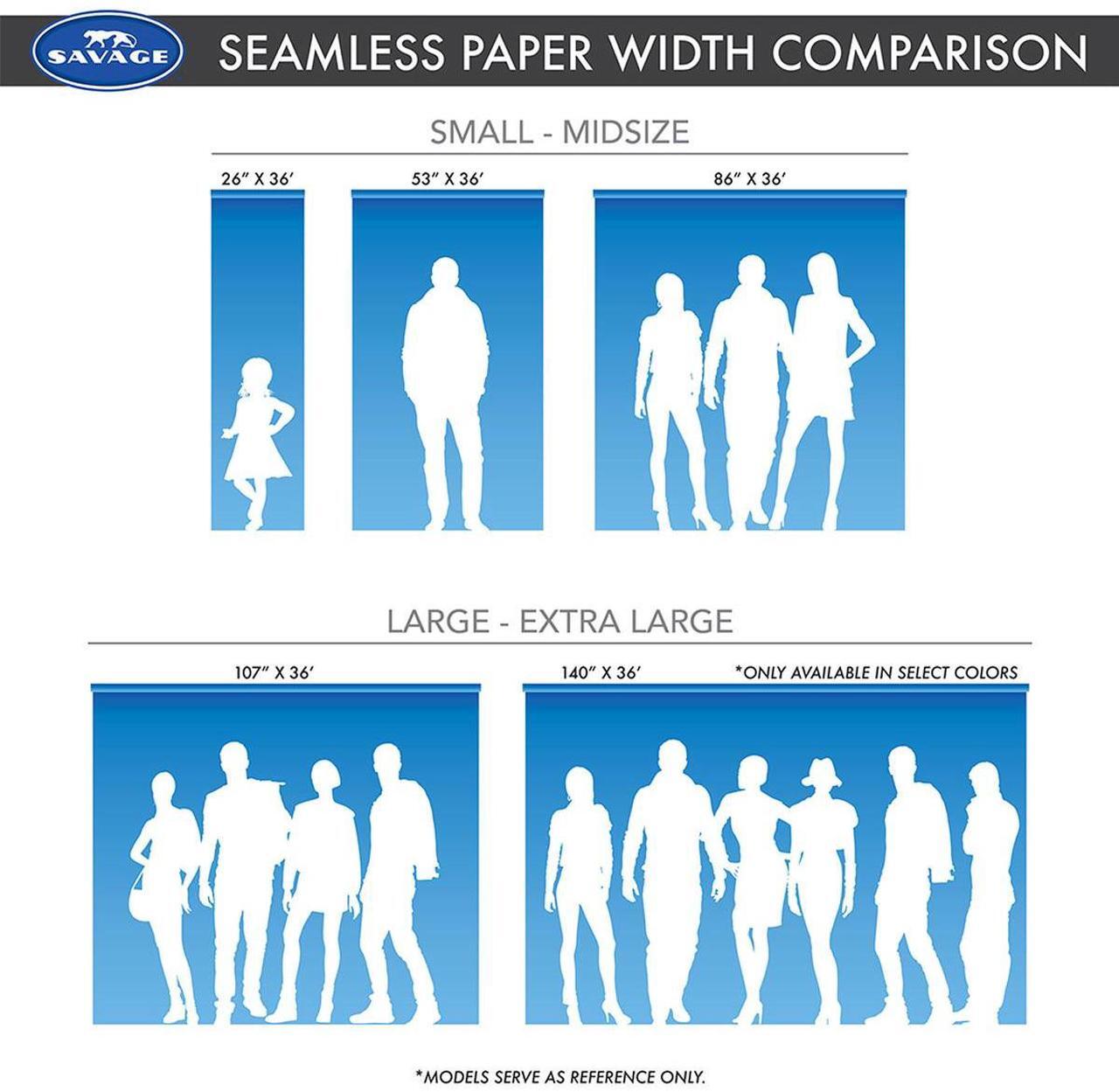 Alt view image 6 of 6 - Savage Widetone Seamless Background Paper, 26" wide x 36', Blue Jay, #31 #312612