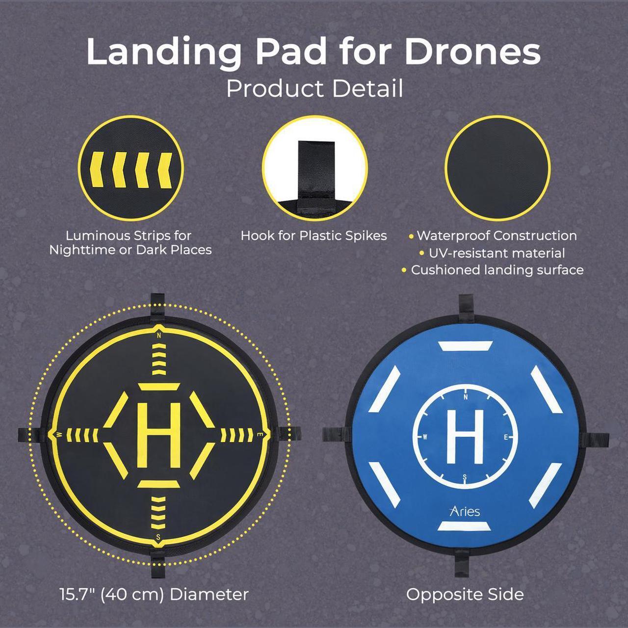 Alt view image 7 of 7 - Aries 15.7" Landing Pad for Drones #AR-DLP