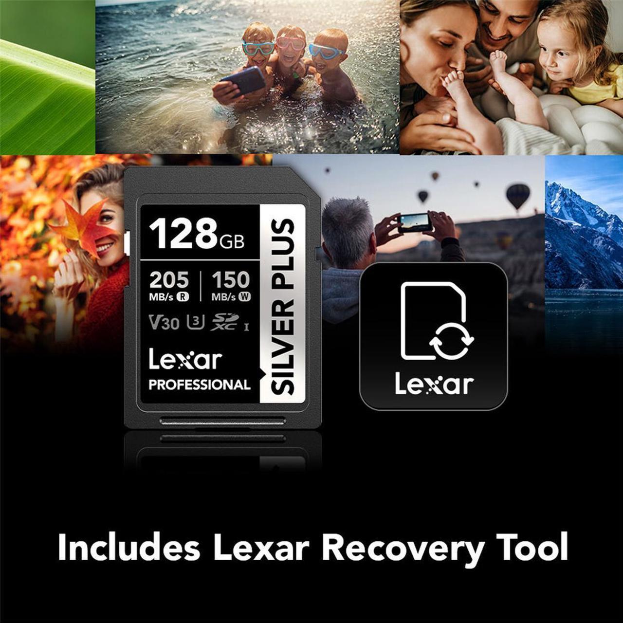 Alt view image 6 of 8 - Lexar Lexar Professional SILVER PLUS SDXC 128GB, NA #LSDSIPL128G-BNNNU