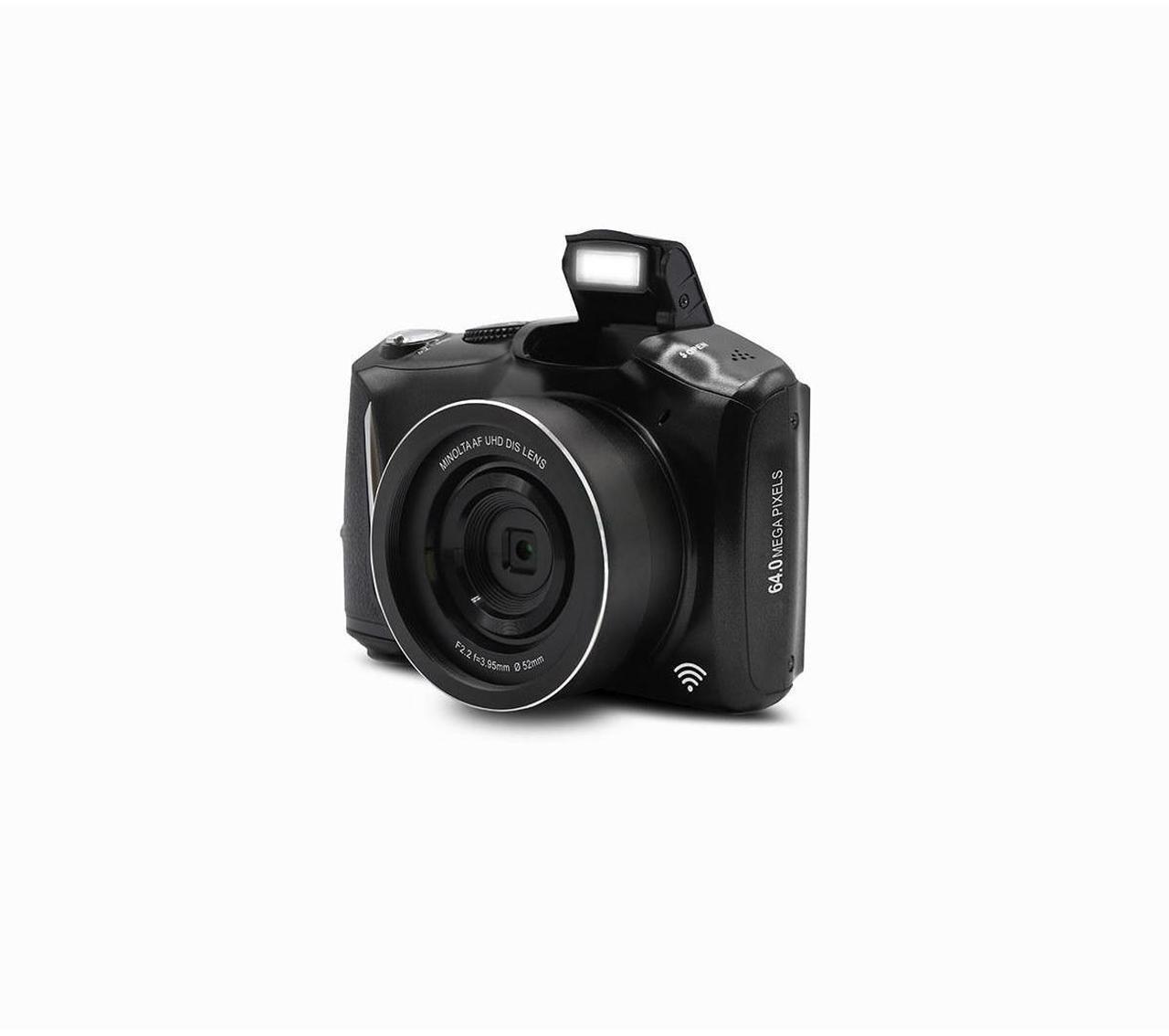 Alt view image 3 of 7 - Minolta Minolta MND55 64 MP AF 4K Ultra HD Digital Camera with WiFi, Black