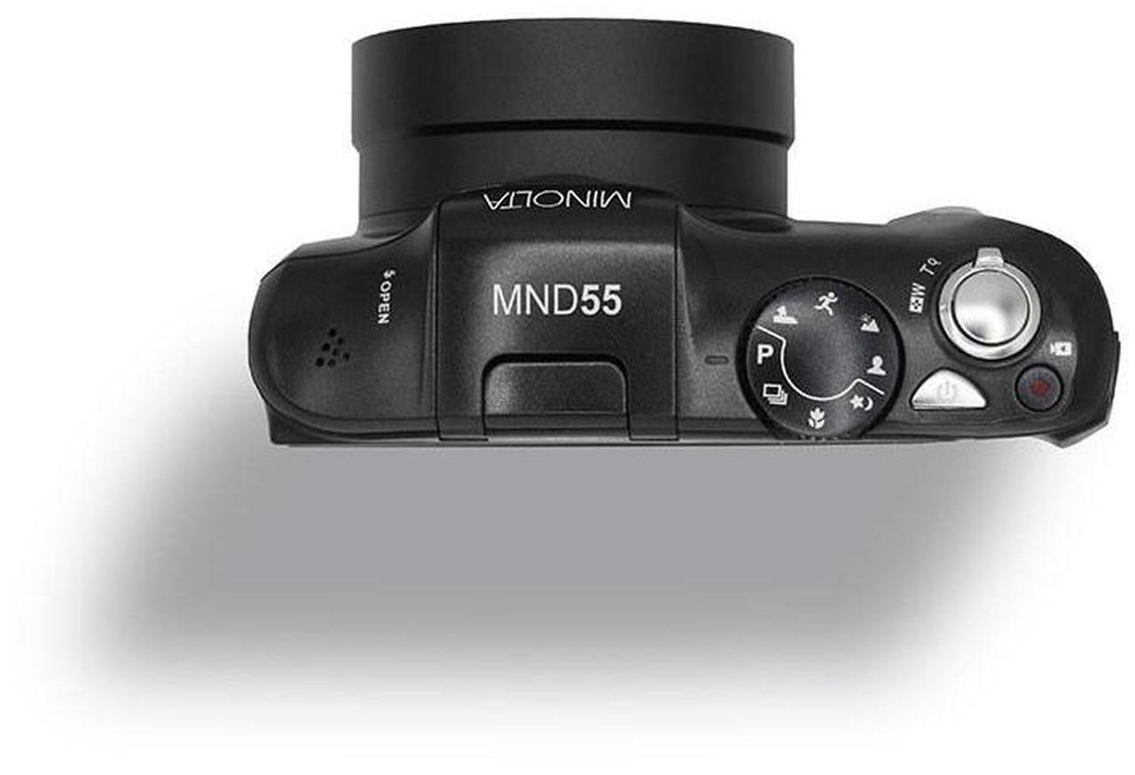 Alt view image 7 of 7 - Minolta Minolta MND55 64 MP AF 4K Ultra HD Digital Camera with WiFi, Black