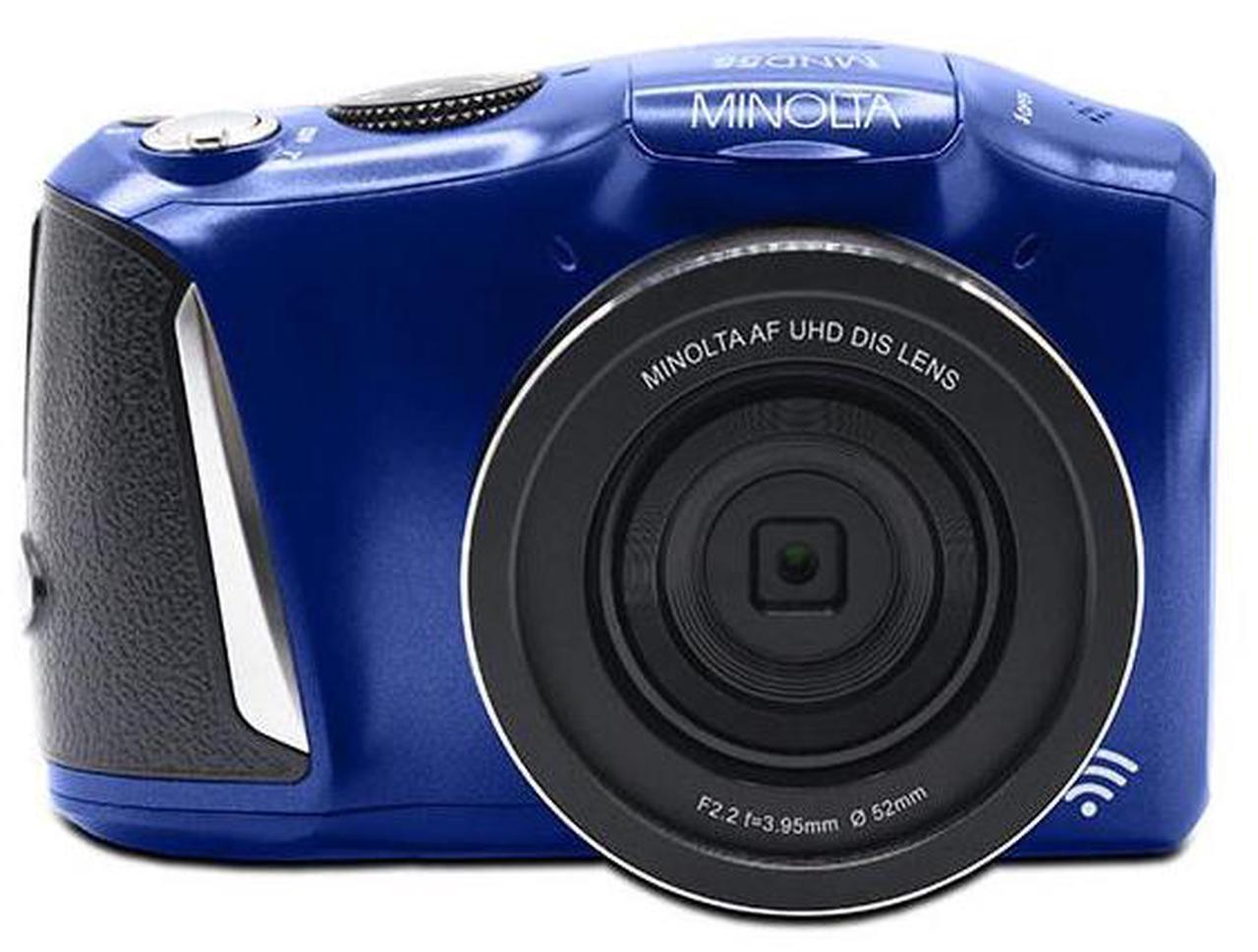Alt view image 2 of 7 - Minolta Minolta MND55 64 MP AF 4K Ultra HD Digital Camera with WiFi, Blue