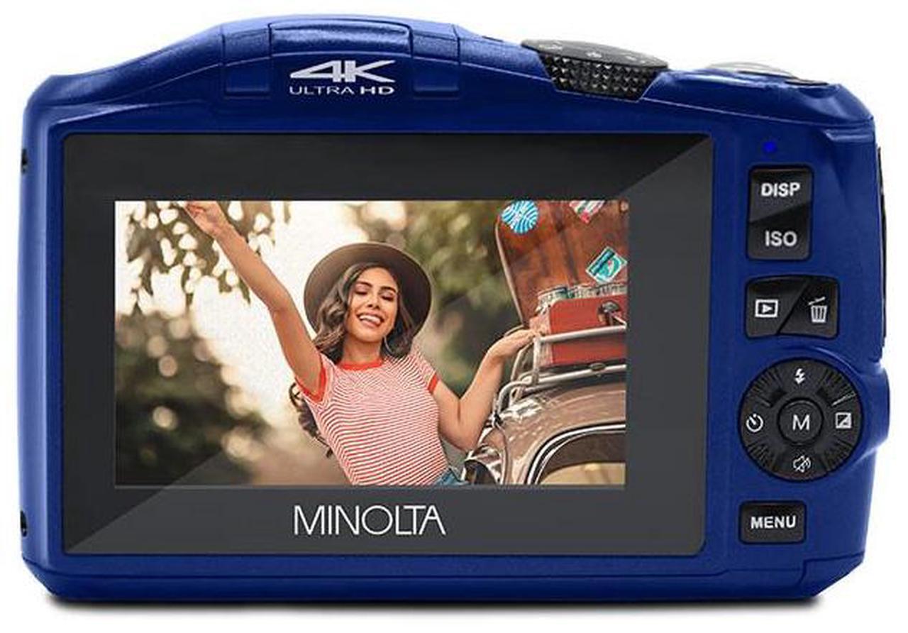 Alt view image 5 of 7 - Minolta Minolta MND55 64 MP AF 4K Ultra HD Digital Camera with WiFi, Blue