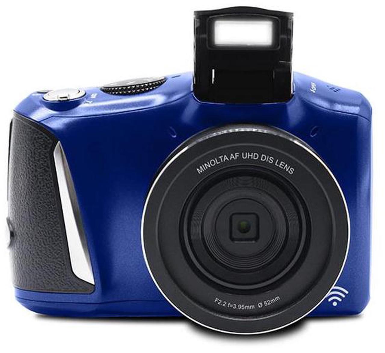 Alt view image 4 of 7 - Minolta Minolta MND55 64 MP AF 4K Ultra HD Digital Camera with WiFi, Blue