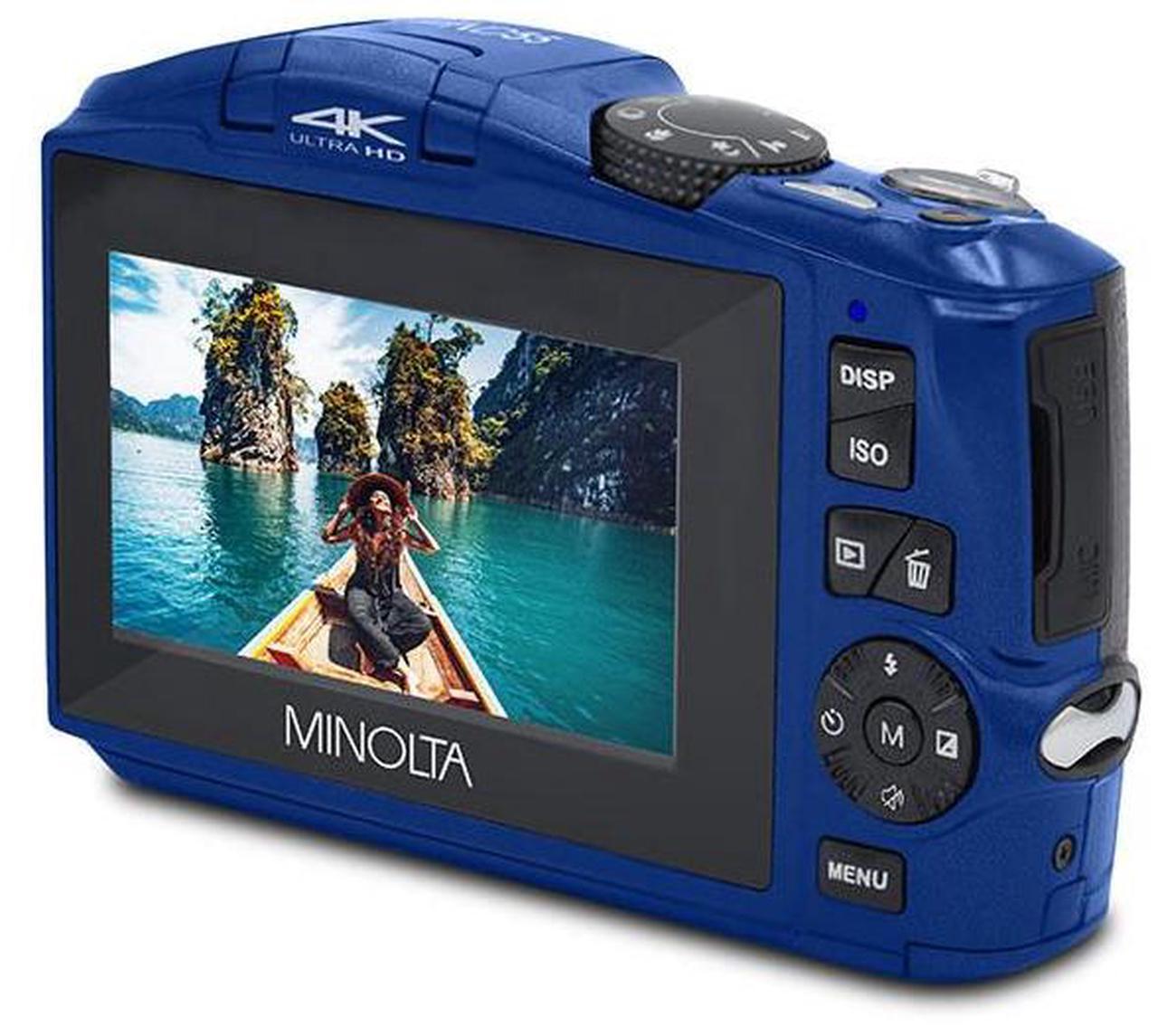 Alt view image 6 of 7 - Minolta Minolta MND55 64 MP AF 4K Ultra HD Digital Camera with WiFi, Blue