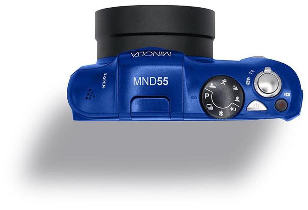 Alt view image 7 of 7 - Minolta Minolta MND55 64 MP AF 4K Ultra HD Digital Camera with WiFi, Blue