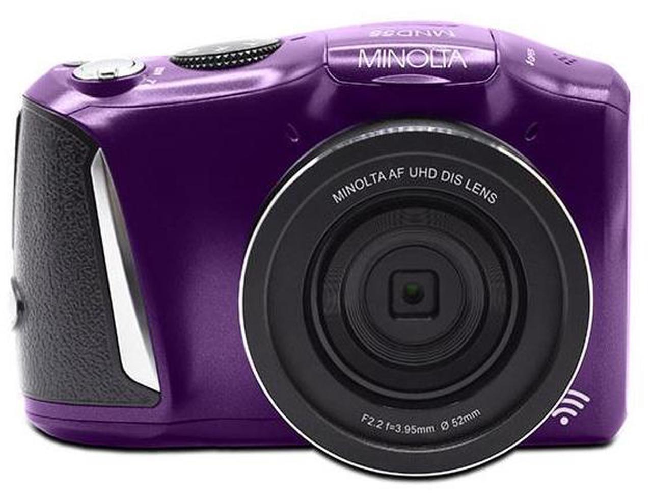 Alt view image 2 of 7 - Minolta Minolta MND55 64 MP AF 4K Ultra HD Digital Camera with WiFi, Purple