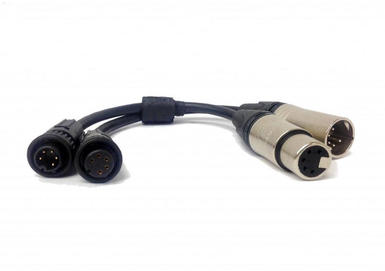 Main image of AAdynTech Hurricane 5-Pin Conxall to XLR DMX Jumper Cable, Pair (Male & Female)