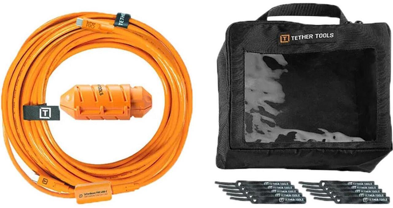 Main image of Tether Tools TetherBoost Pro 31' USB-C to Micro-B Cable, Orange #CUC31RB-ORG