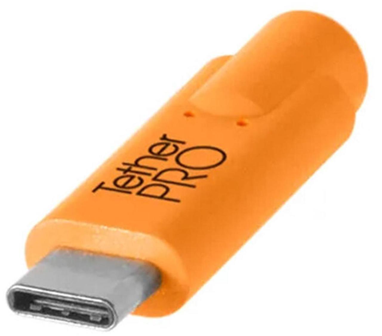 Alt view image 2 of 7 - Tether Tools TetherBoost Pro 31' USB-C to Micro-B Cable, Orange #CUC31RB-ORG