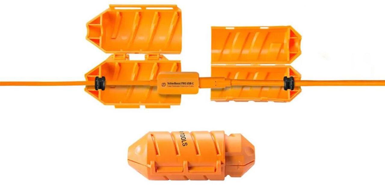 Alt view image 4 of 7 - Tether Tools TetherBoost Pro 31' USB-C to Micro-B Cable, Orange #CUC31RB-ORG