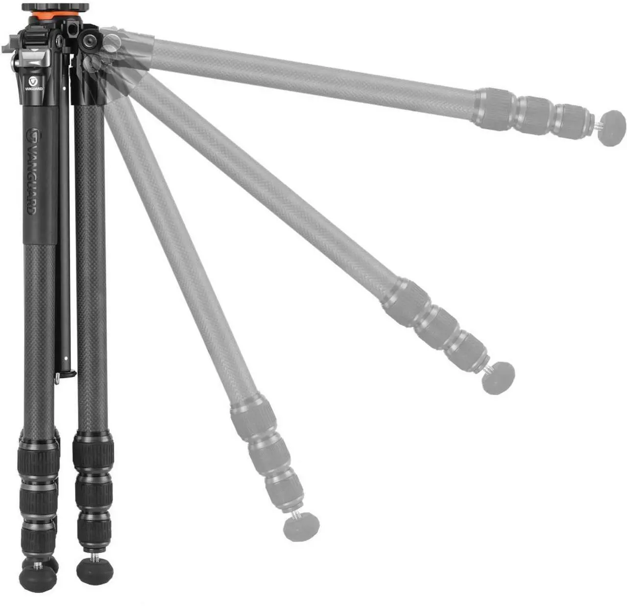 Alt view image 4 of 7 - Vanguard Vanguard Carbon Fiber Tripod with VEO BH-160S Ball Head #VEO5264CB160S