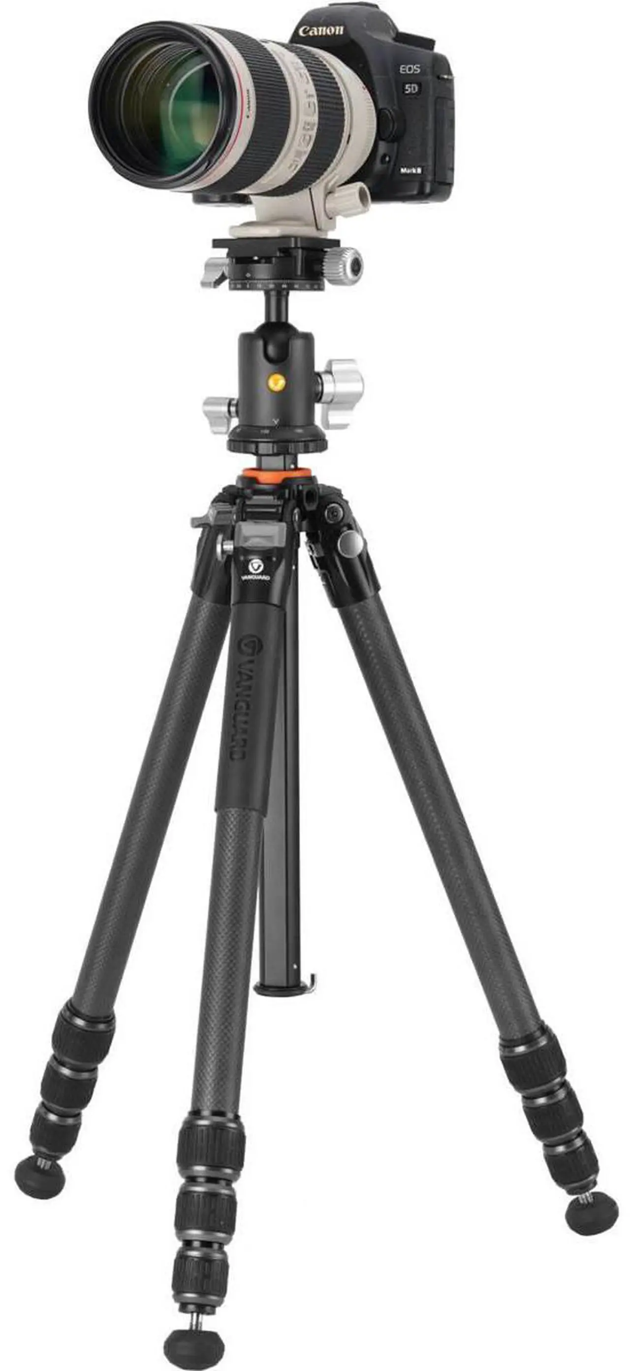 Alt view image 6 of 7 - Vanguard Vanguard Carbon Fiber Tripod with VEO BH-160S Ball Head #VEO5264CB160S