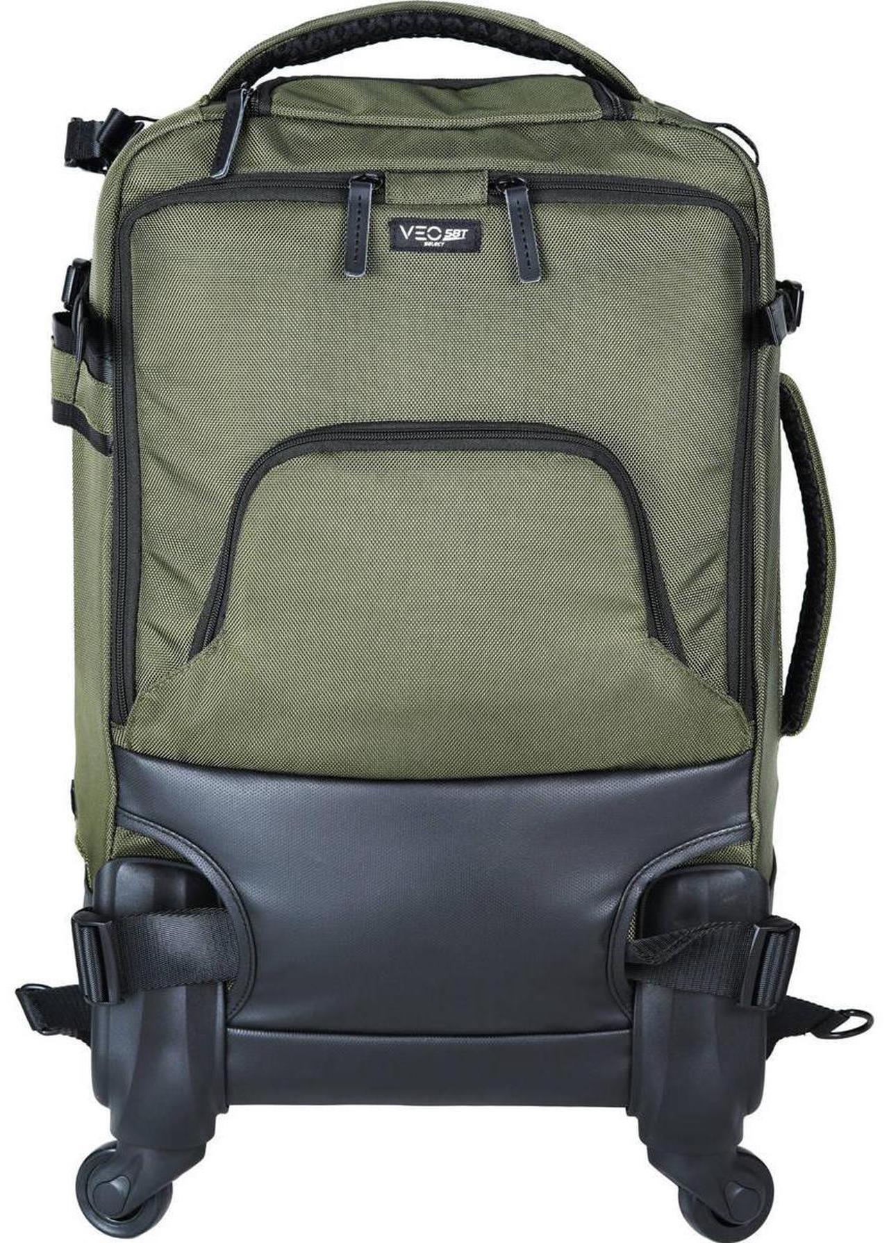 Alt view image 6 of 7 - Vanguard VEO Select 58T Camera Trolley Backpack, Green #VEO SELECT58T GR