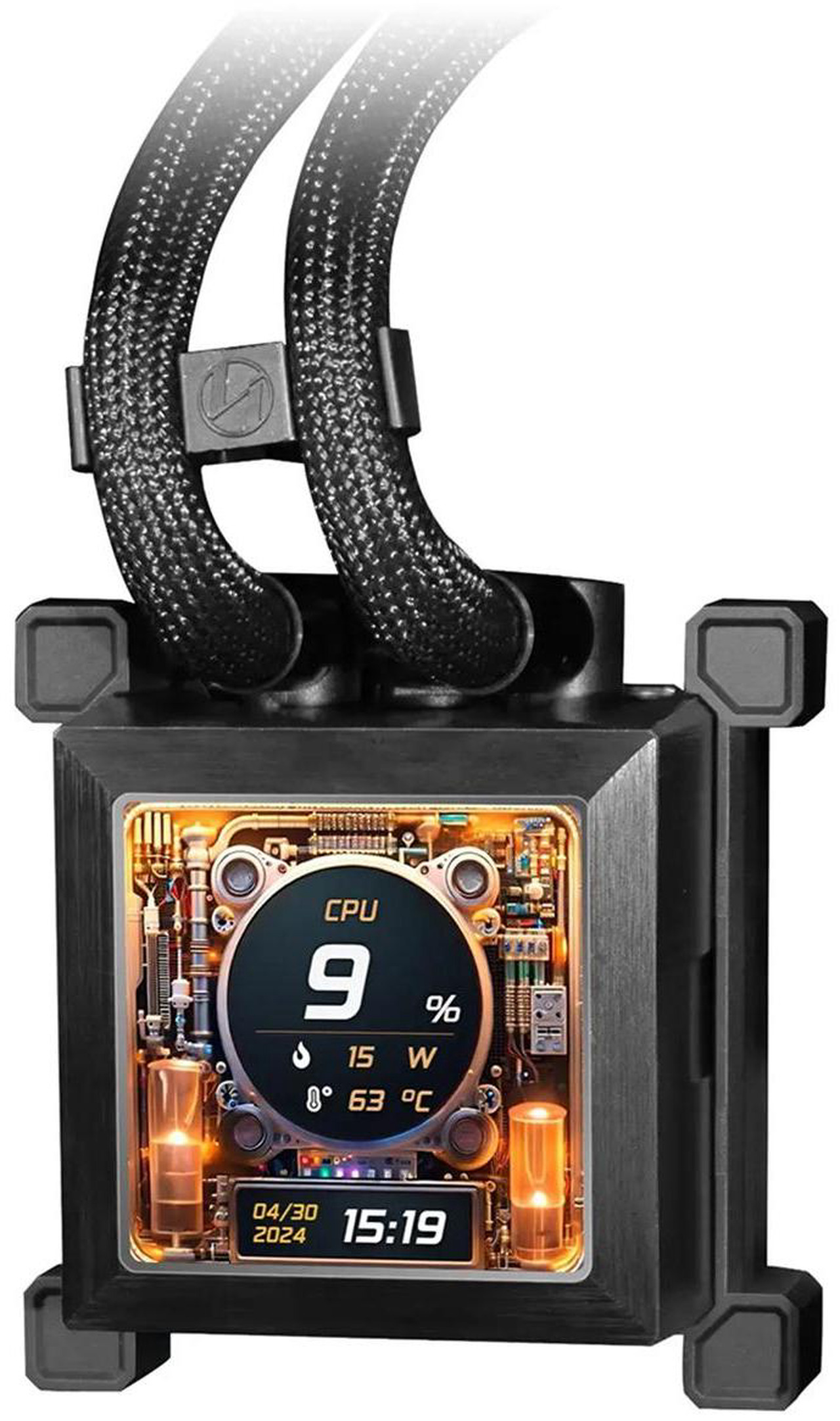 Open Box: Lian Li Hydroshift 360 AIO- Pre-installed 3 x 28MM fans - Side-mounted coolant pathway - 2.88” LCD Screen - 480 x 480 Resolution - Captured screenshots or recorded videos Shift AIO -Black (HSLCD36SB) - Newegg.com - Open Box condition - Image 23