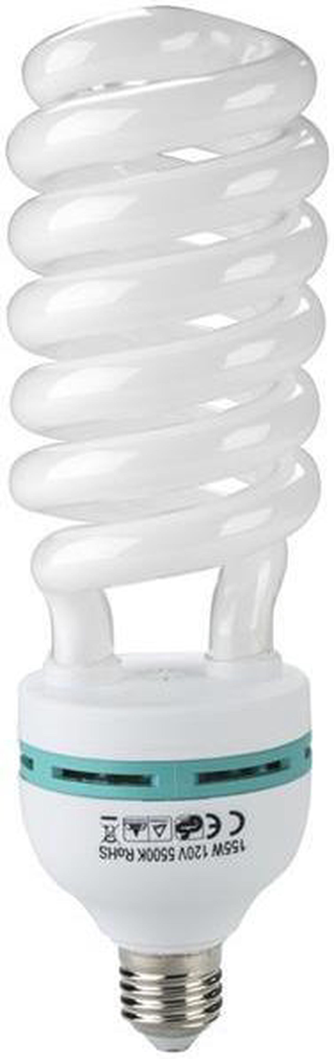 Main image of 155W 5500K Spiral CFL Fluorescent Light Bulb, Equivalent Output of 600 Watts