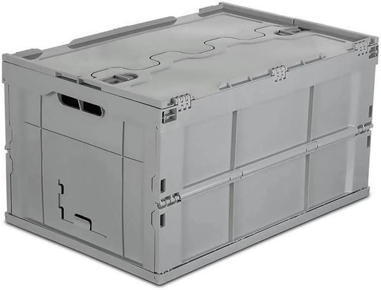 Main image of Mount-It! Collapsible Plastic Storage Crate, 65L Capacity #MI-908