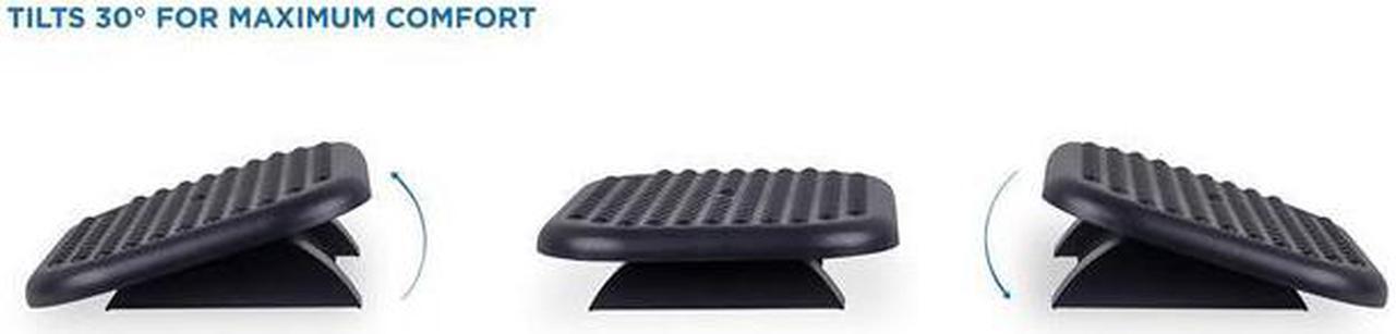 Alt view image 8 of 14 - Mount-It! Ergonomic Foot Rest Under Desk | Adjustable Tilt Footrest with Textured Massage Surface |  Black