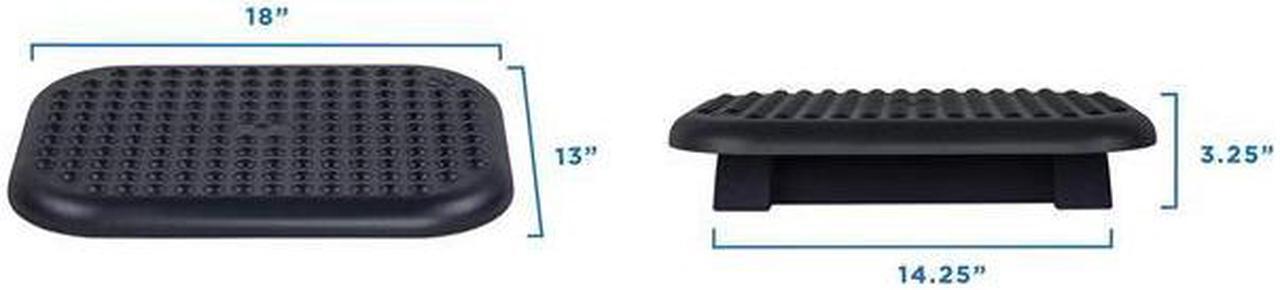 Alt view image 9 of 14 - Mount-It! Ergonomic Foot Rest Under Desk | Adjustable Tilt Footrest with Textured Massage Surface |  Black