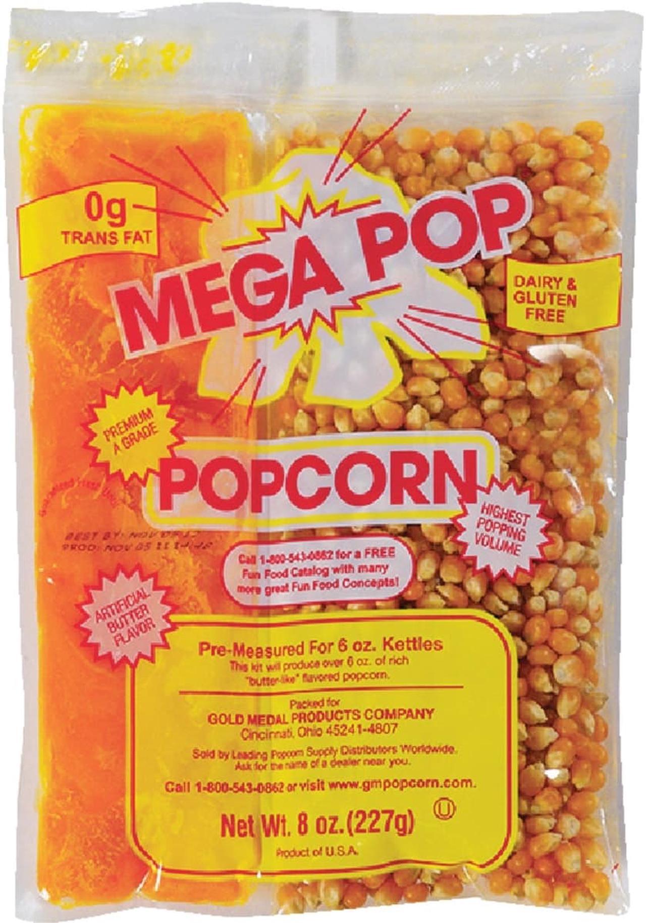 Alt view image 4 of 8 - Popcorn Kit Coconut, 8Oz Kit For 6 Oz Popper, 36 Bags/Box GOLD MEDAL 2836
