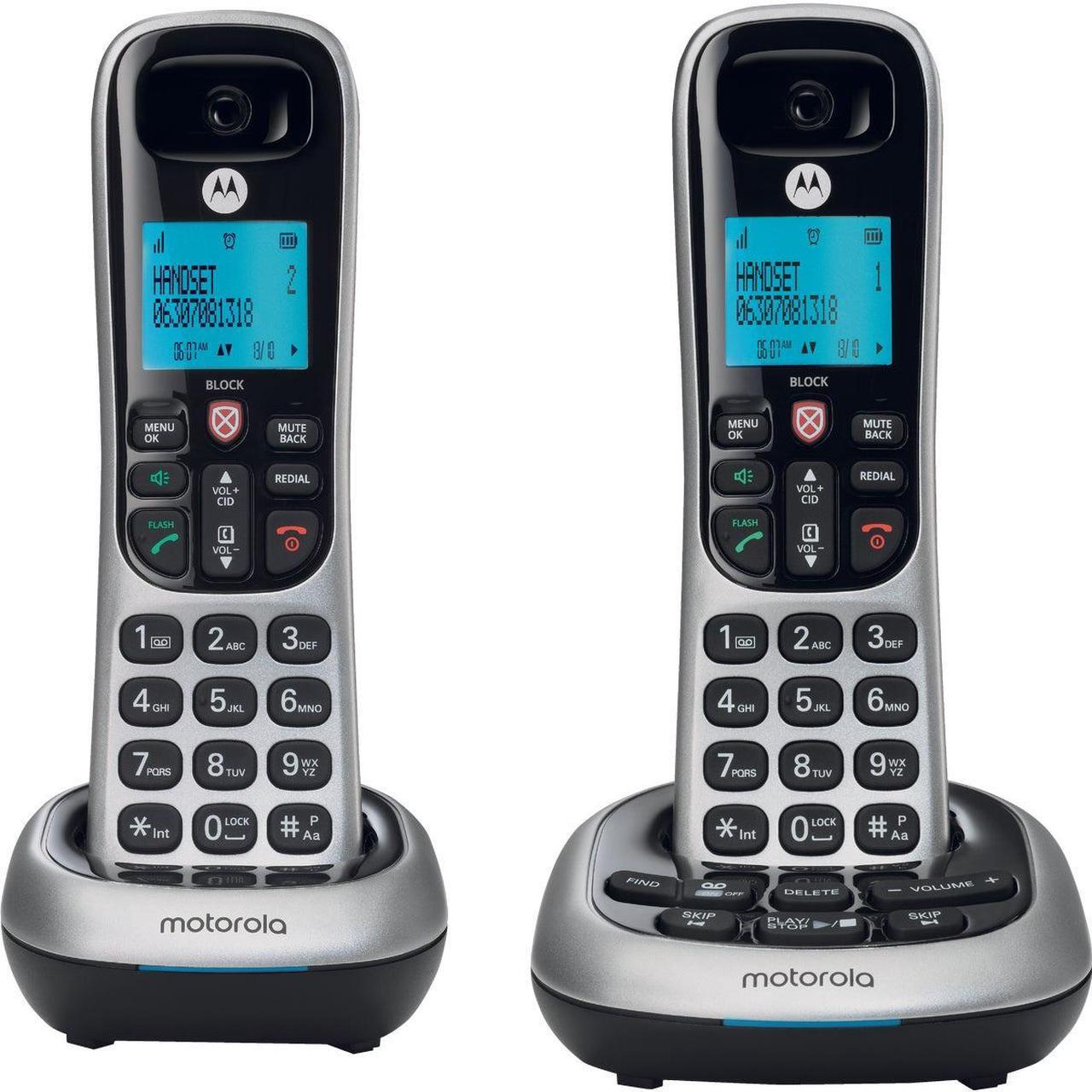 Alt view image 2 of 20 - Motorola MOTO-CD4012 Integrated Cordless ITAD 2HS Caller ID Answering Machine