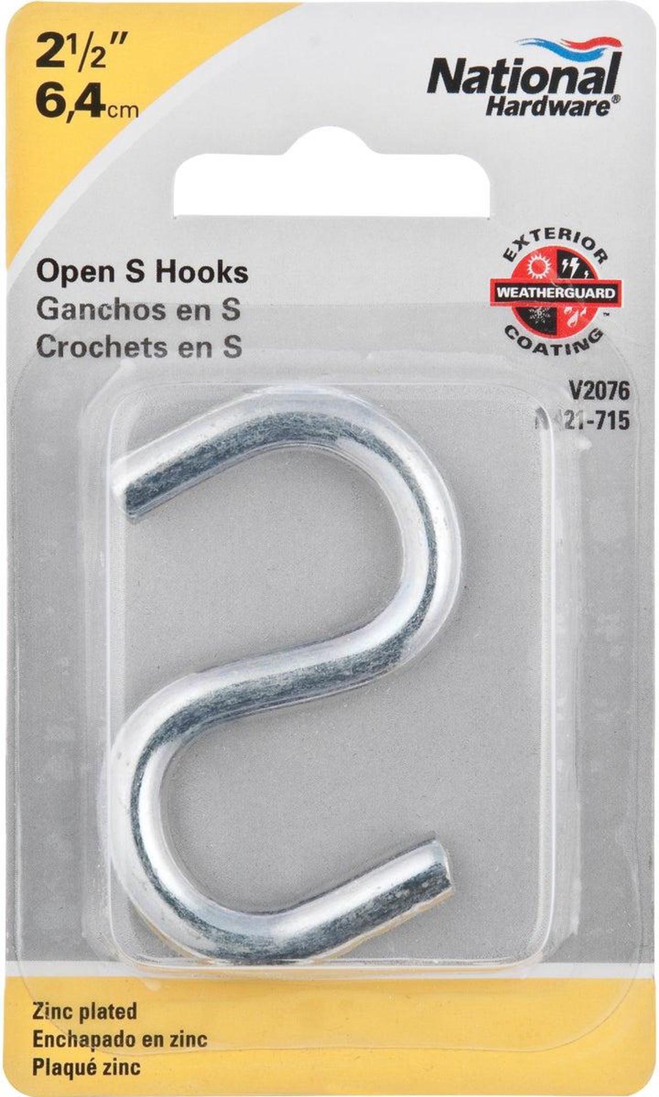Alt view image 2 of 2 - National 2-1/2 In. Zinc Heavy Open S Hook N121715