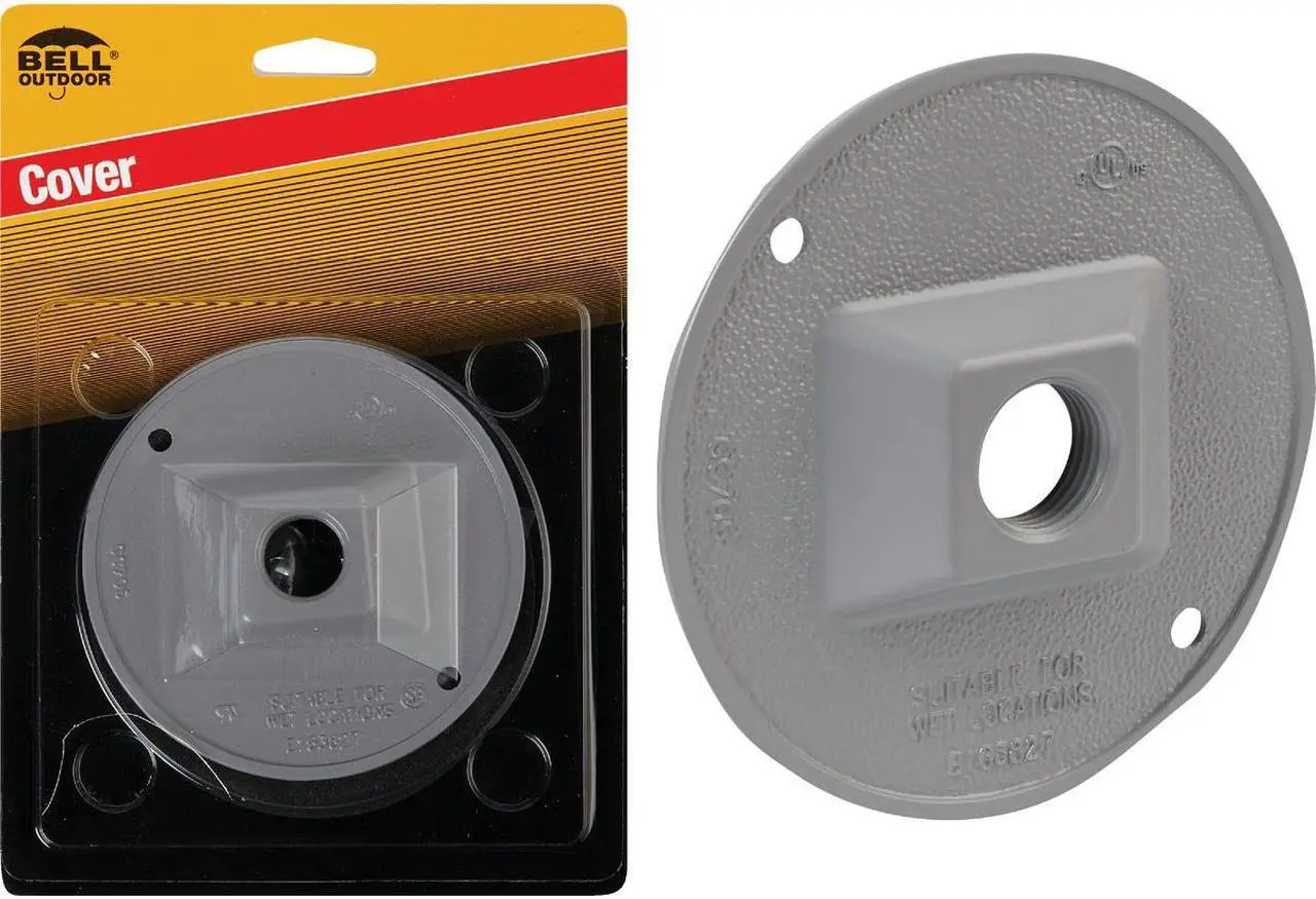 Alt view image 2 of 5 - Bell Weatherproof 5193-5 Weatherproof Gray Round Lampholder Cover