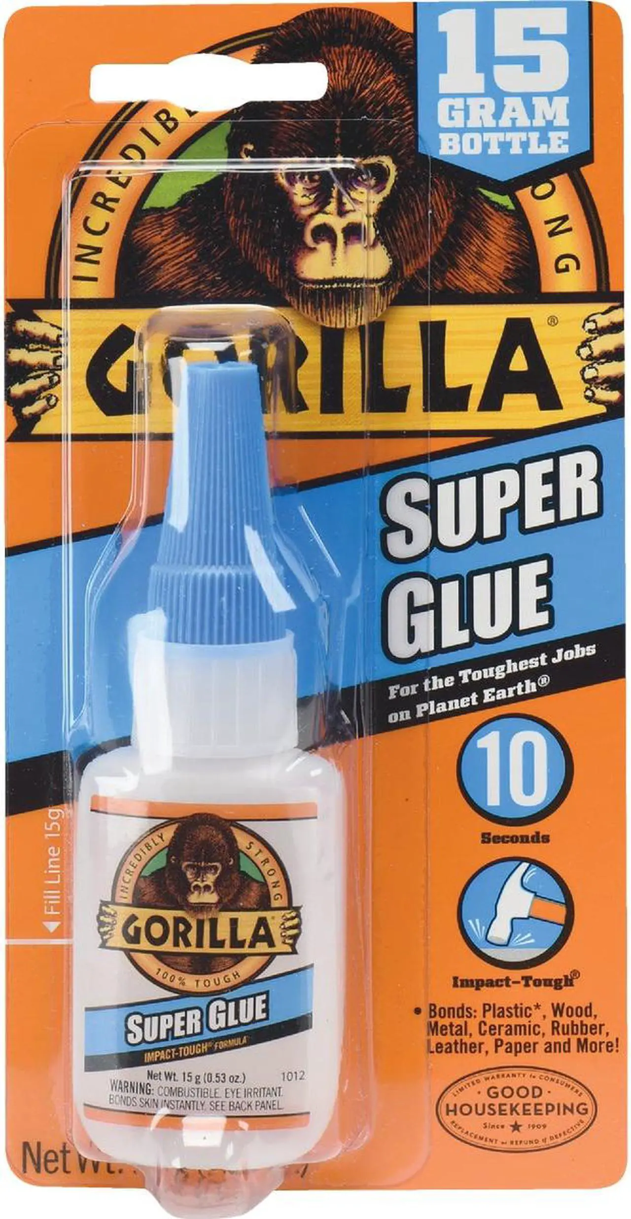 Main image of Gorilla Super Glue 15G Bottle GORILLA PVC CEMENT LLC Super Glue 7805002