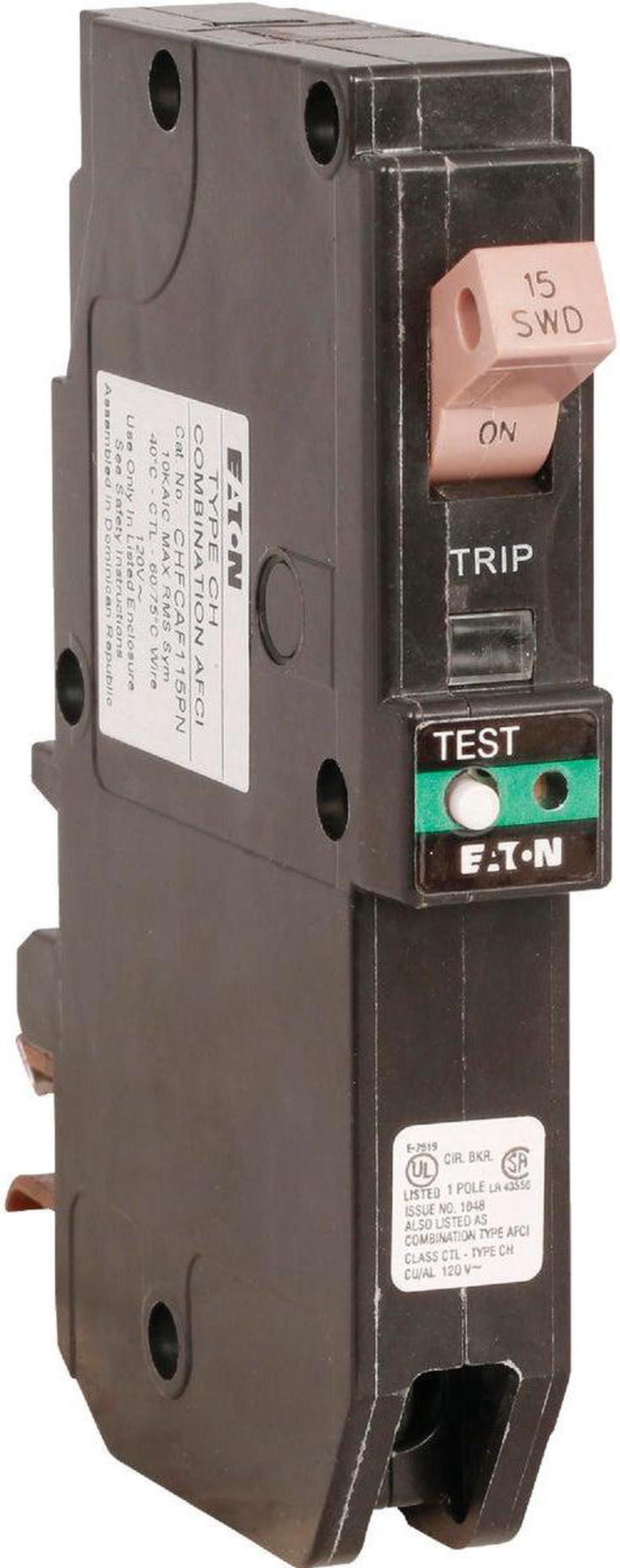 Main image of Eaton CHFCAF115PN Plug-In Mount Type CH Combination Arc Fault Circuit Breaker