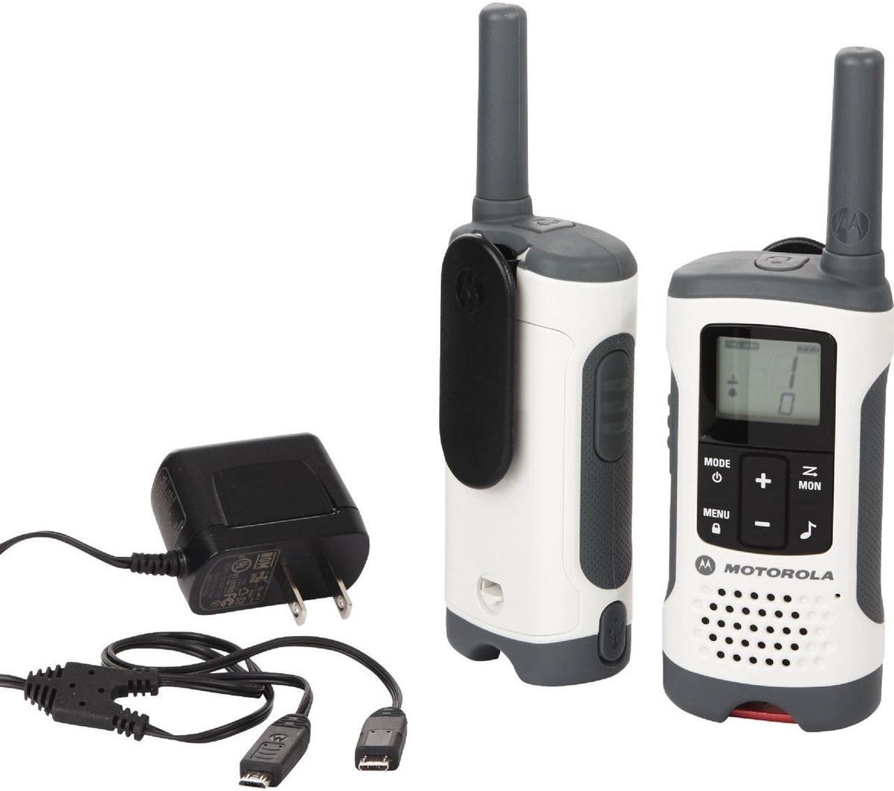 Alt view image 13 of 20 - Motorola T260 Two-Way Radio - 37KM Model + NOAA Rechargeable  (Dual Pack)