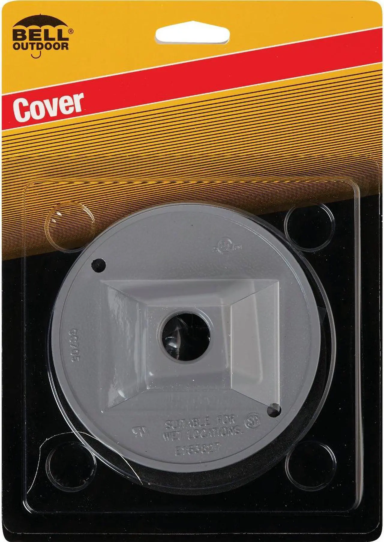 Alt view image 3 of 5 - Bell Weatherproof 5193-5 Weatherproof Gray Round Lampholder Cover