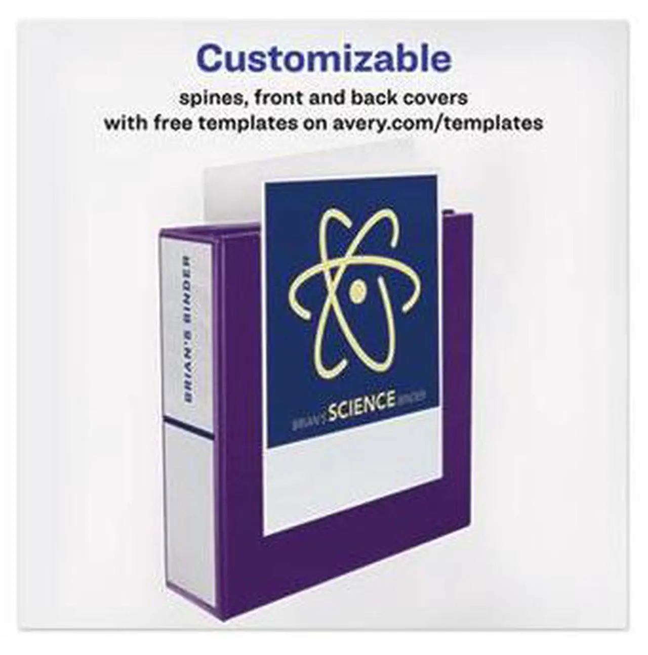 Alt view image 7 of 15 - Avery Heavy-Duty View Binder w/Locking EZD Rings 2" Cap Purple 79777