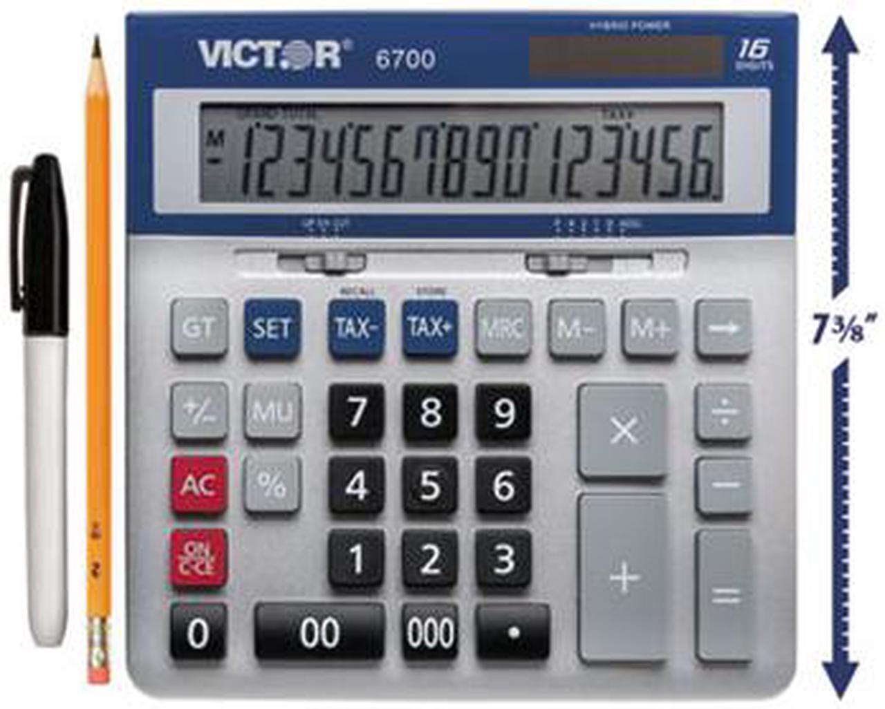 Alt view image 7 of 13 - Victor 6700 Large Desktop Calculator 16-Digit LCD