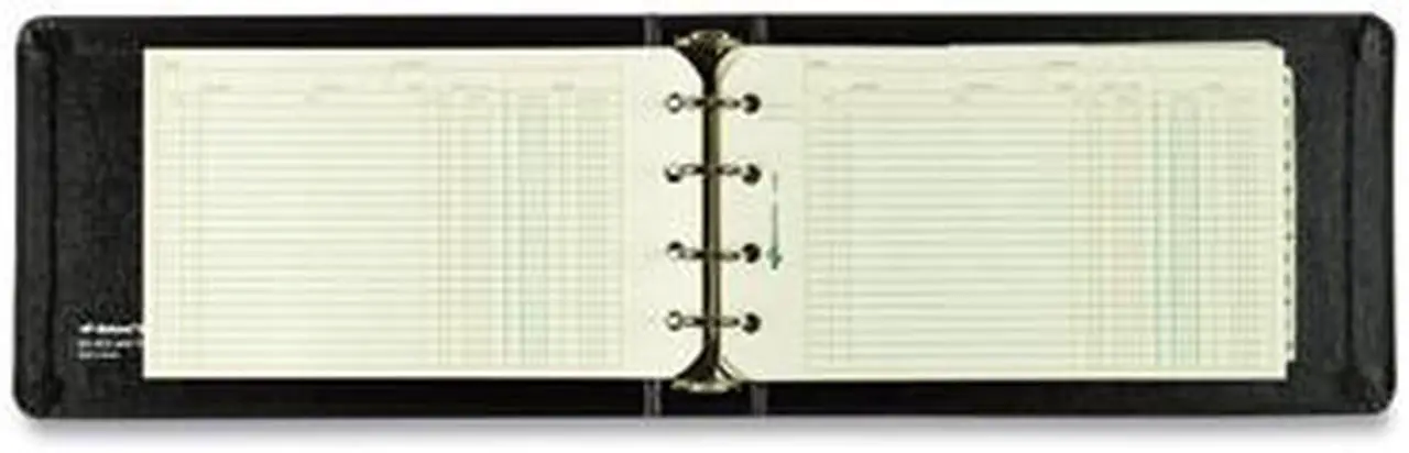 Alt view image 8 of 16 - National Four-Ring Ledger Binder Kit Black 8.5 x 5 100 Sheets/Book 63453