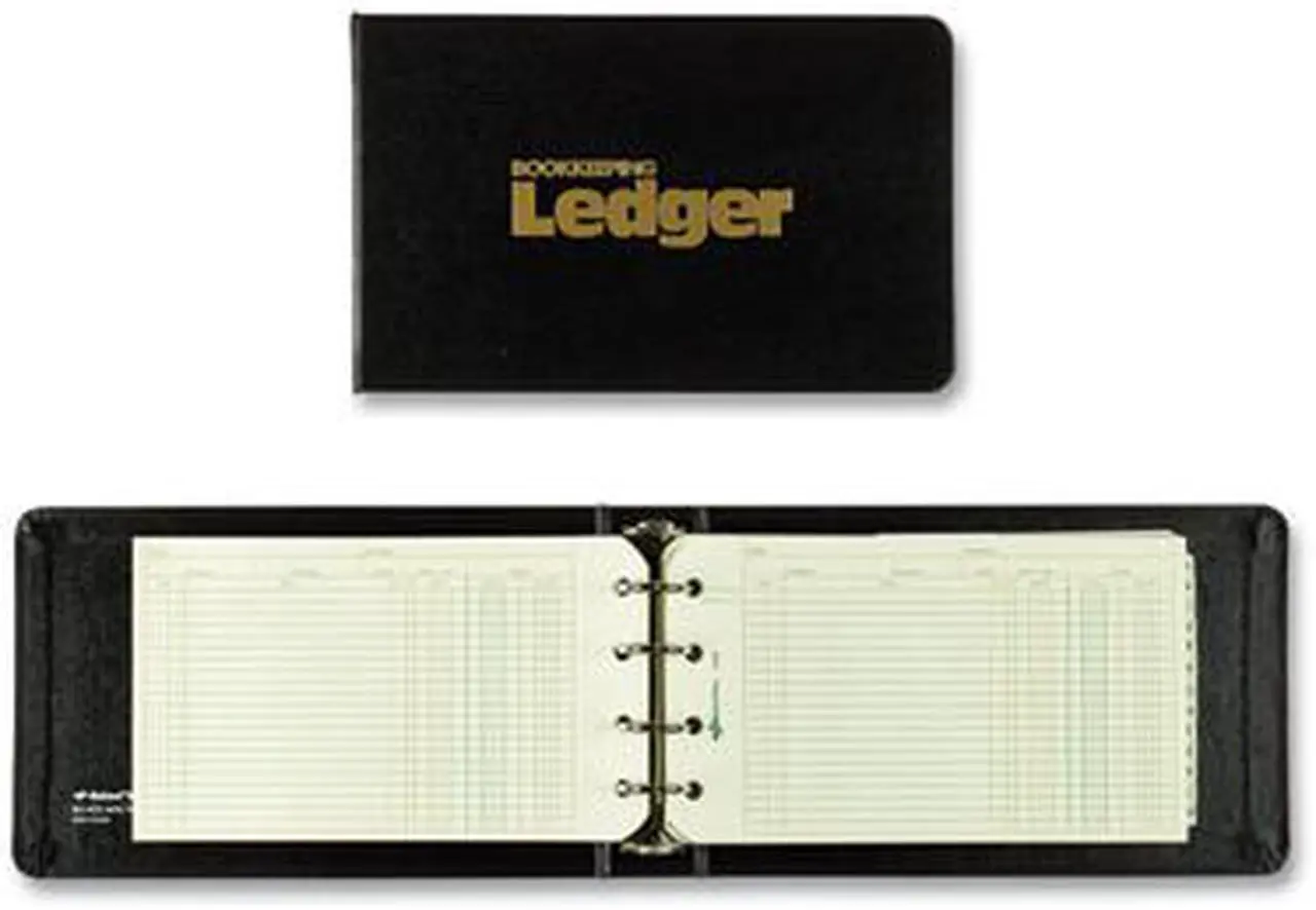 Alt view image 7 of 16 - National Four-Ring Ledger Binder Kit Black 8.5 x 5 100 Sheets/Book 63453