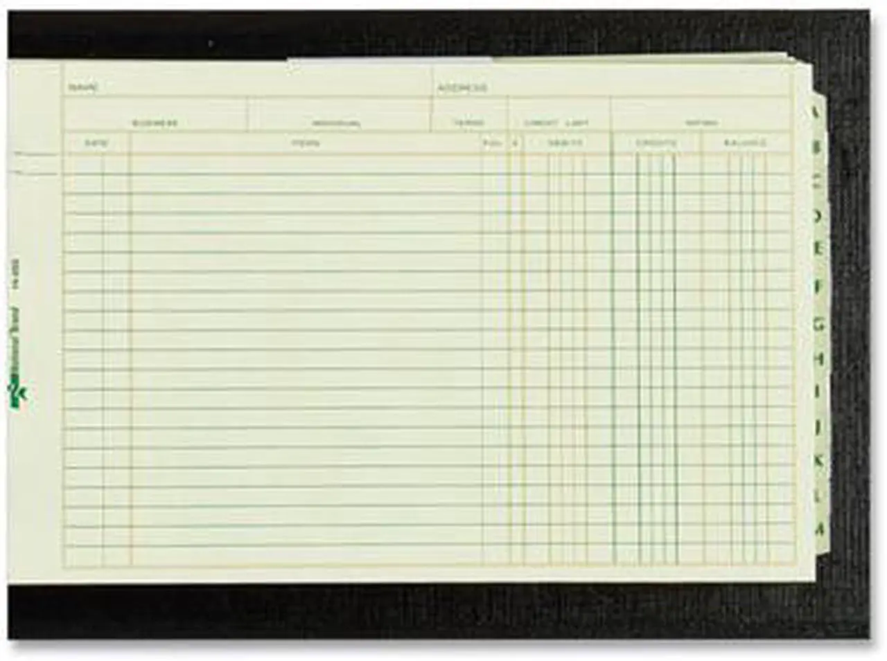 Alt view image 9 of 16 - National Four-Ring Ledger Binder Kit Black 8.5 x 5 100 Sheets/Book 63453