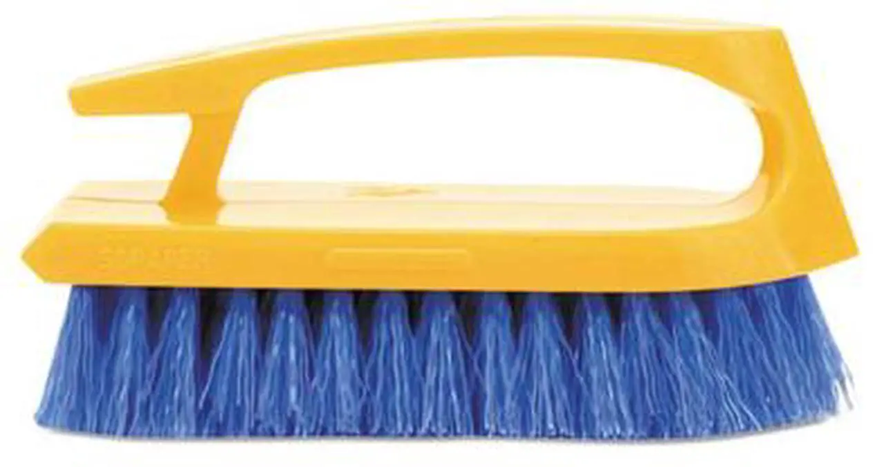 Alt view image 15 of 20 - Rubbermaid Commercial Long Handle Scrub Brush 6" Brush Yellow Plastic Handle/Blue Bristles 6482COB