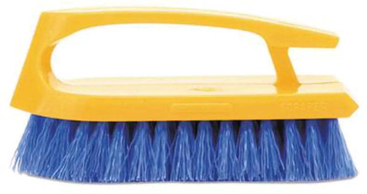 Alt view image 17 of 20 - Rubbermaid Commercial Long Handle Scrub Brush 6" Brush Yellow Plastic Handle/Blue Bristles 6482COB
