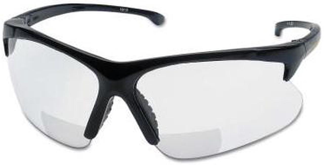 V60 30-06 Rx Safety Eyewear, +2.5 Diopter Polycarbon Anti-Scratch Lenses, Black