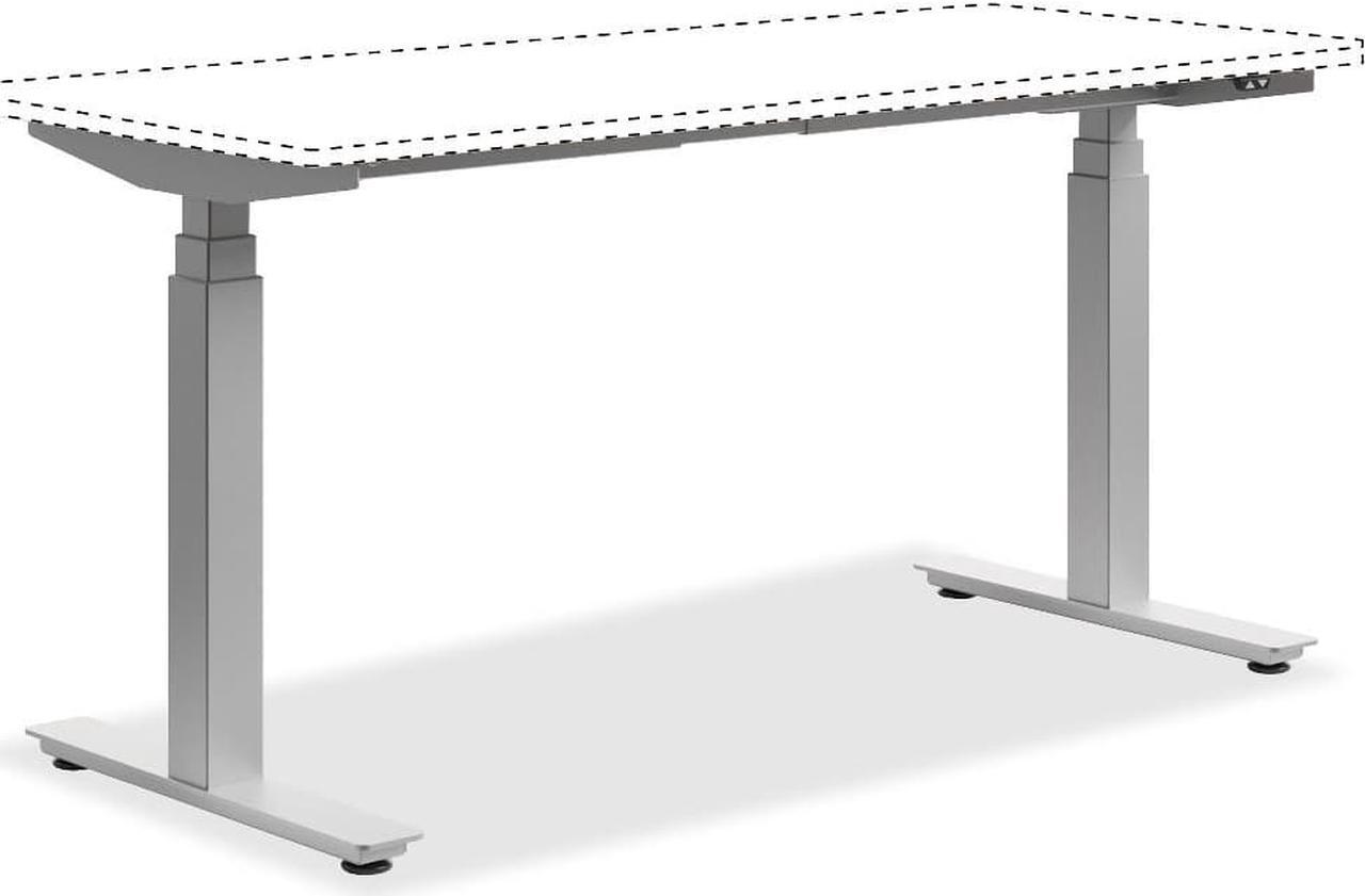 Alt view image 4 of 4 - HON - HHAB3S24F - Height-Adjustable Table Base, 72w x 24d x 23 5/8-49 1/4h, Silver