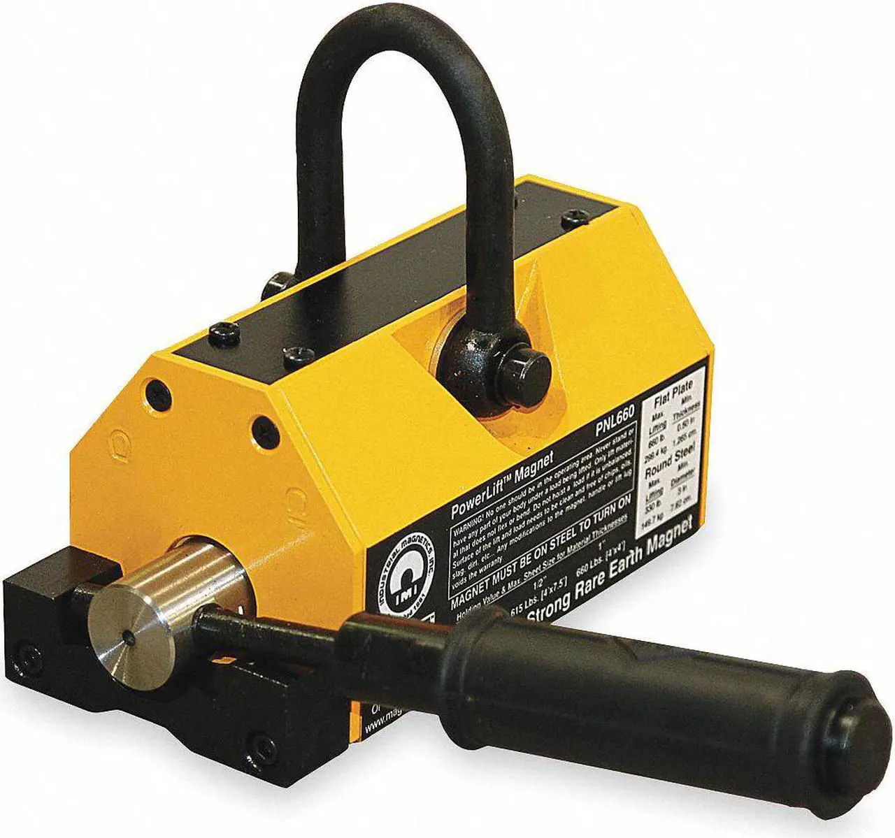 Alt view image 2 of 2 - MAG-MATE PNL0250 Lifting Magnet, PowerLift(R), 250 lb Max Load Capacity, 5 in
