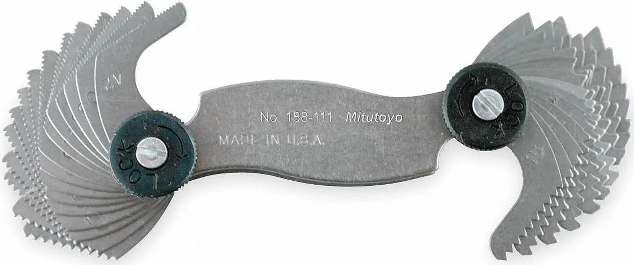 Main image of MITUTOYO 188-111 Screw Pitch Gage,V,Unified,4 to 42