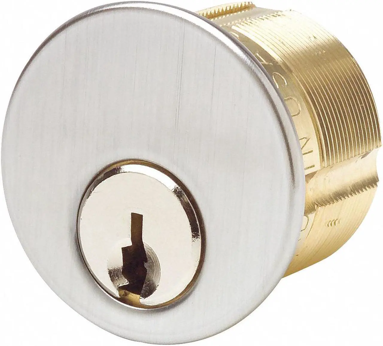 Alt view image 3 of 3 - Brass Cylinder, Chrome, 5 Pin, 2 Keys