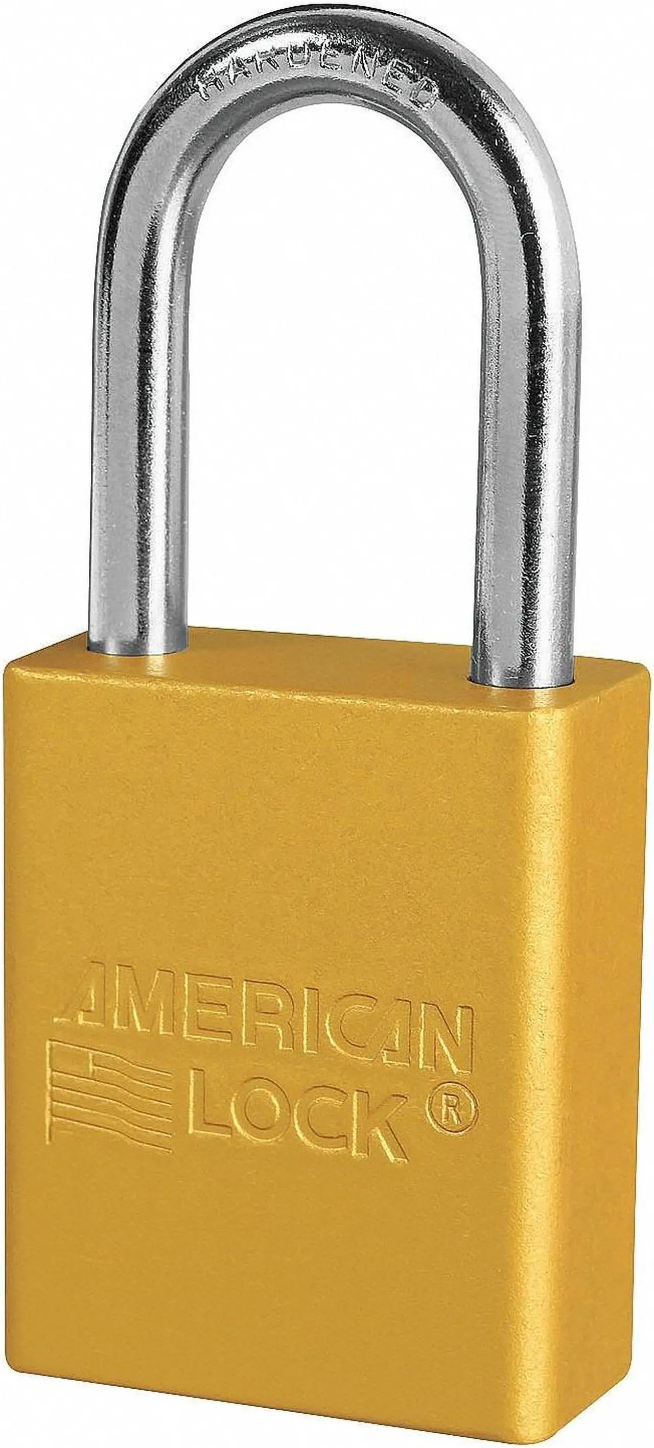 Alt view image 3 of 5 - AMERICAN LOCK A1106KAS6YLW Lockout Padlock,KA,Yellow,1-7/8"H,PK6