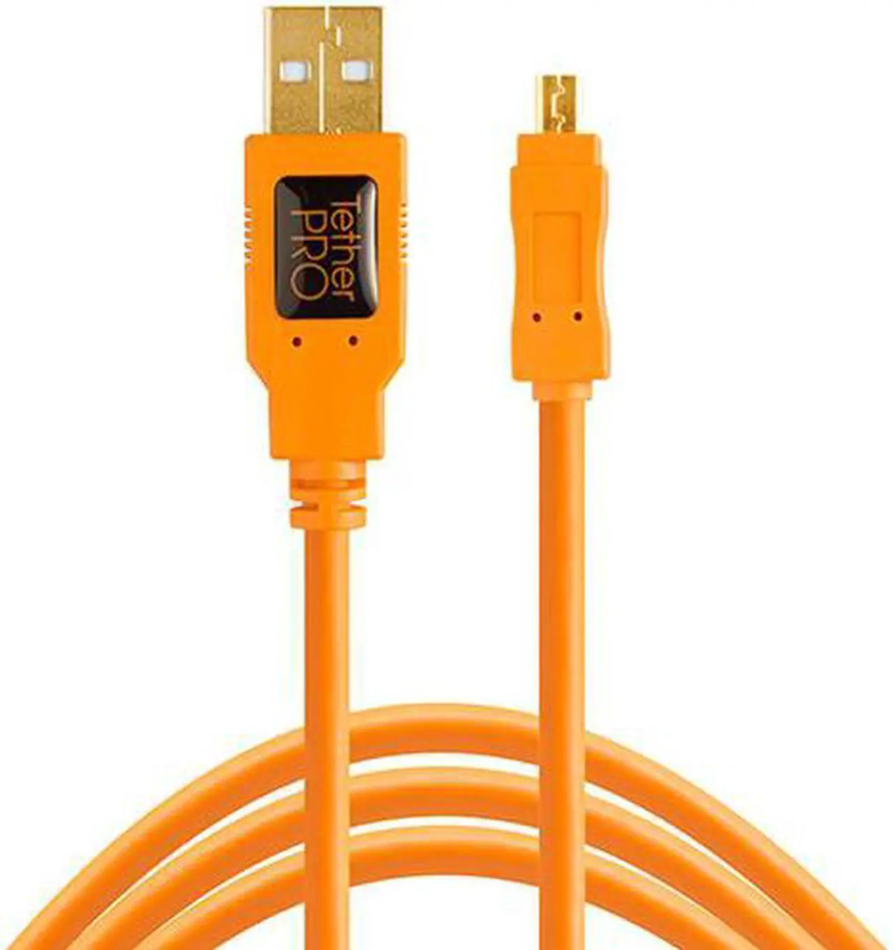 Main image of Tether Tools TetherPro 15' USB 2.0 Type-A Male to Mini-B Male 8-Pin Cable, Orange