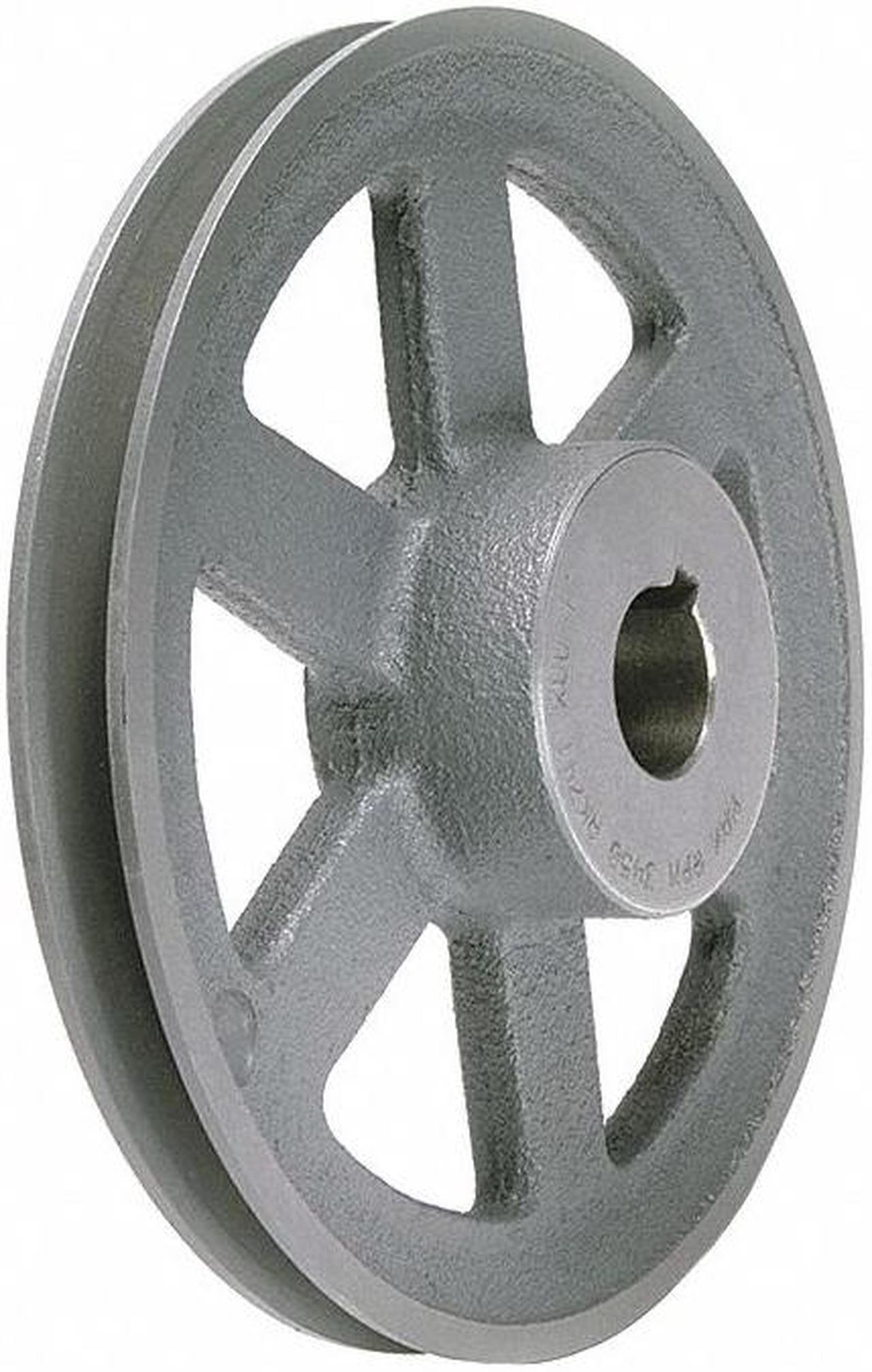 Main image of ZORO SELECT AK661 1 in Fixed Bore 1 Groove V-Belt Pulley 6.45 in OD